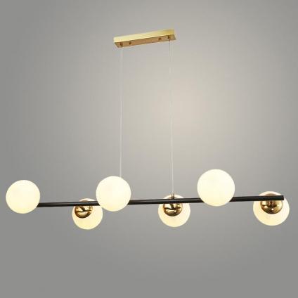 Люстра 74542/6 BR+BK латунь/черный 6x40W E14 d1050 h850, 24